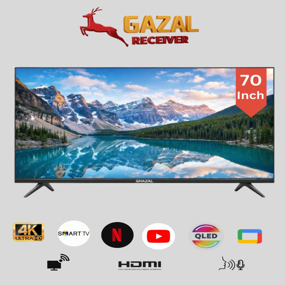 تلفزيون غزال 70 بوصة QLED 4K UHD سمارت – WebOS Hub – ريموت صوتي – موديل GA70GU