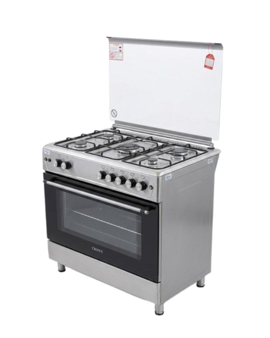 فرن غاز كراون - 90 سم - ستانلس ستيل CRO.K9621MF2SS